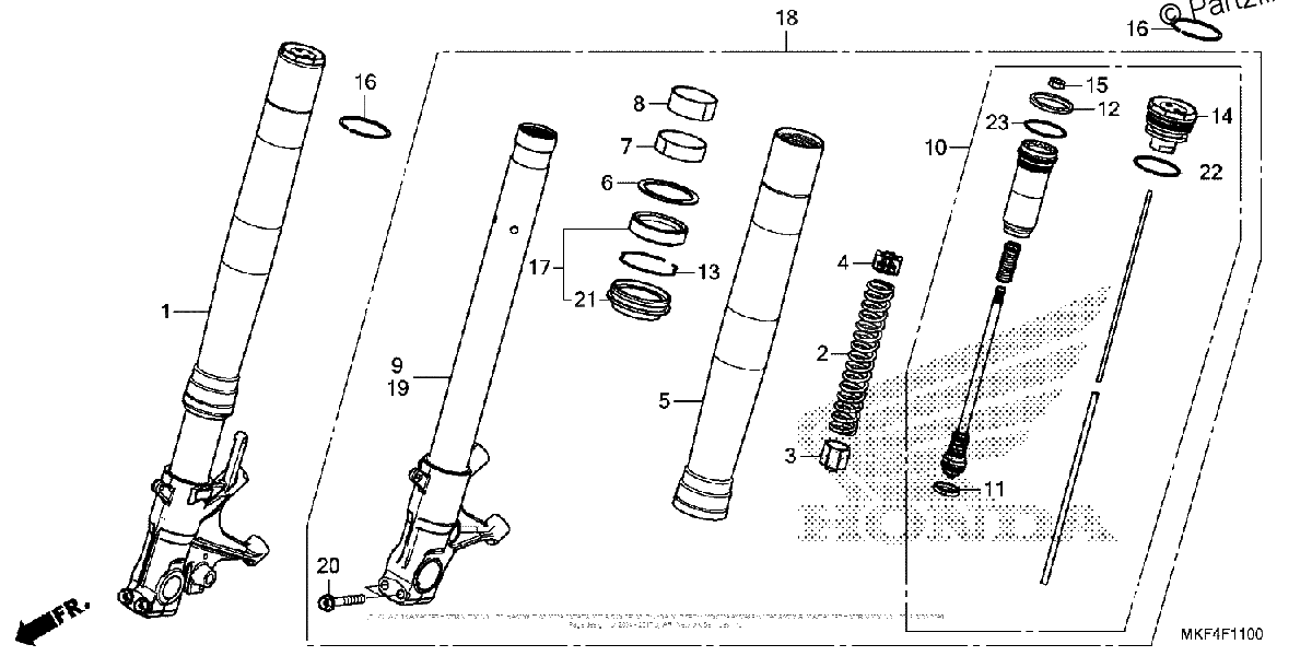 Diagrama de FRONT FORK 1