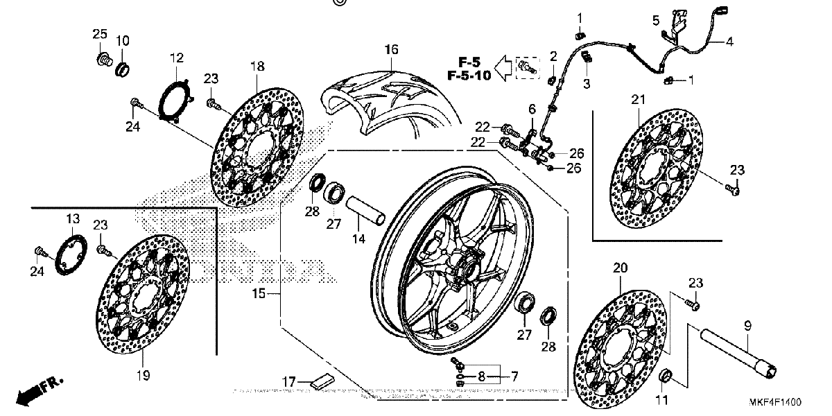Diagrama de FRONT WHEEL