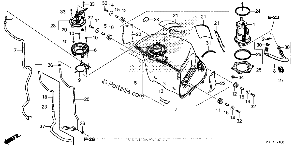 Diagrama de FUEL TANK FUEL PUMP