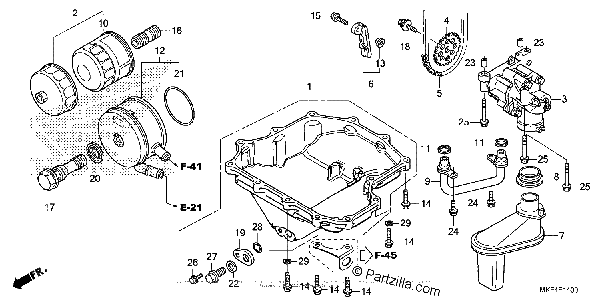 Diagrama de OIL PAN OIL PUMP