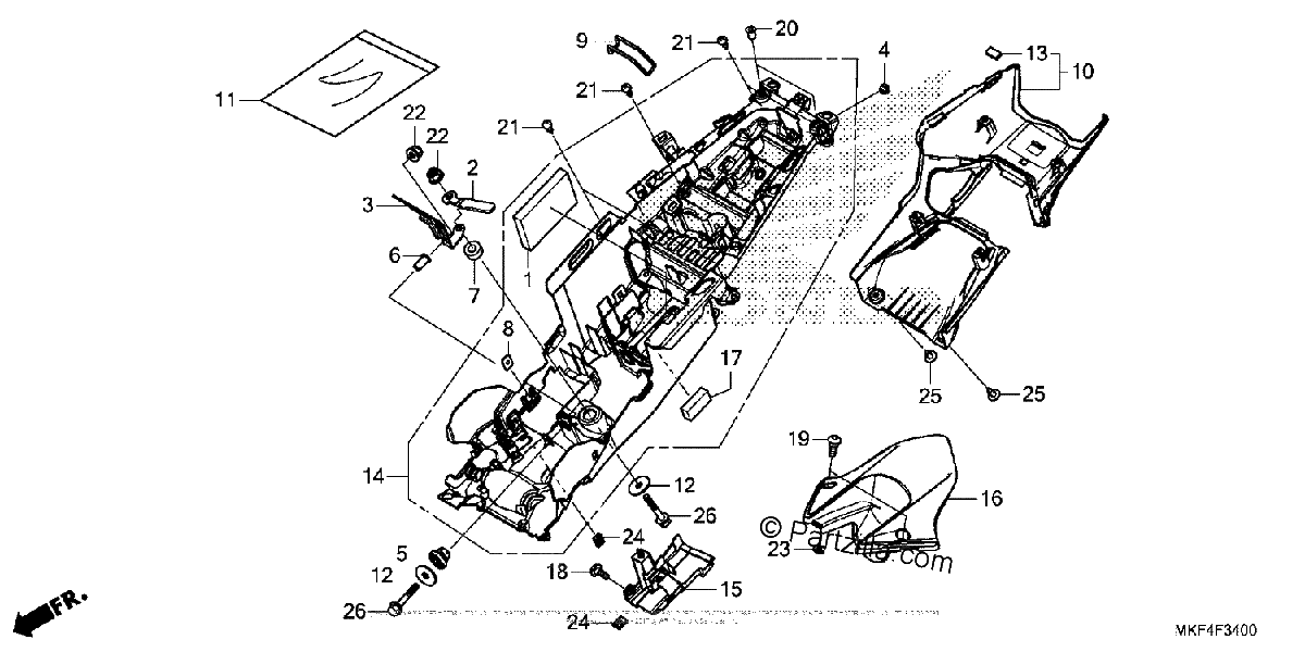 Diagrama de REAR FENDER