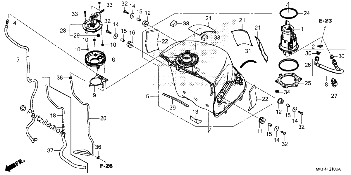Diagrama de FUEL TANK FUEL PUMP