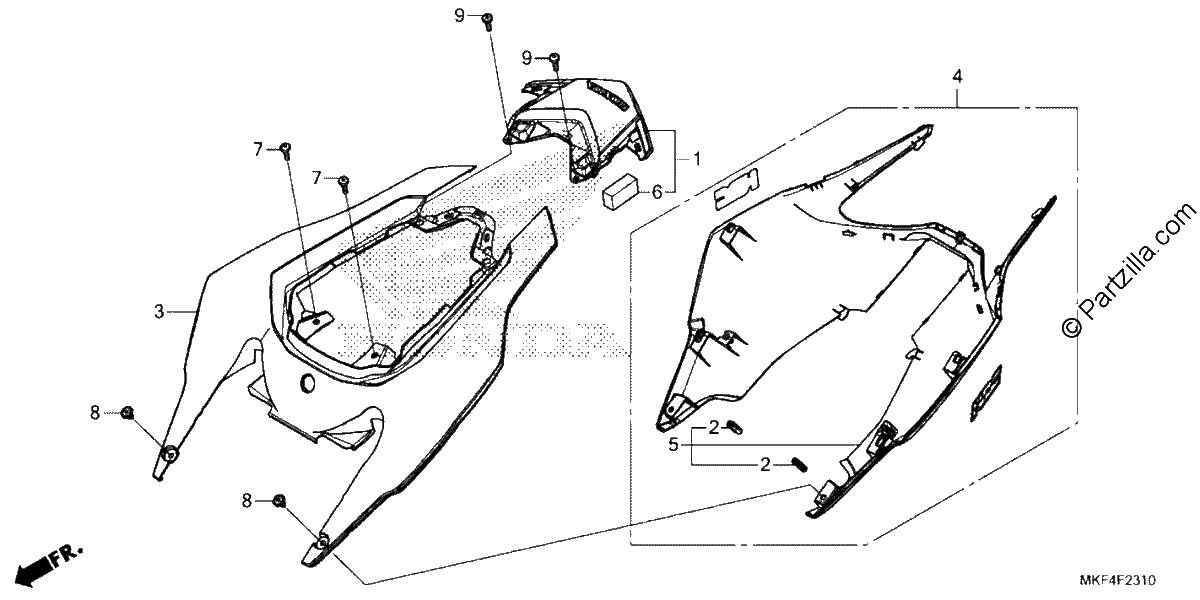 Diagrama de REAR COWL