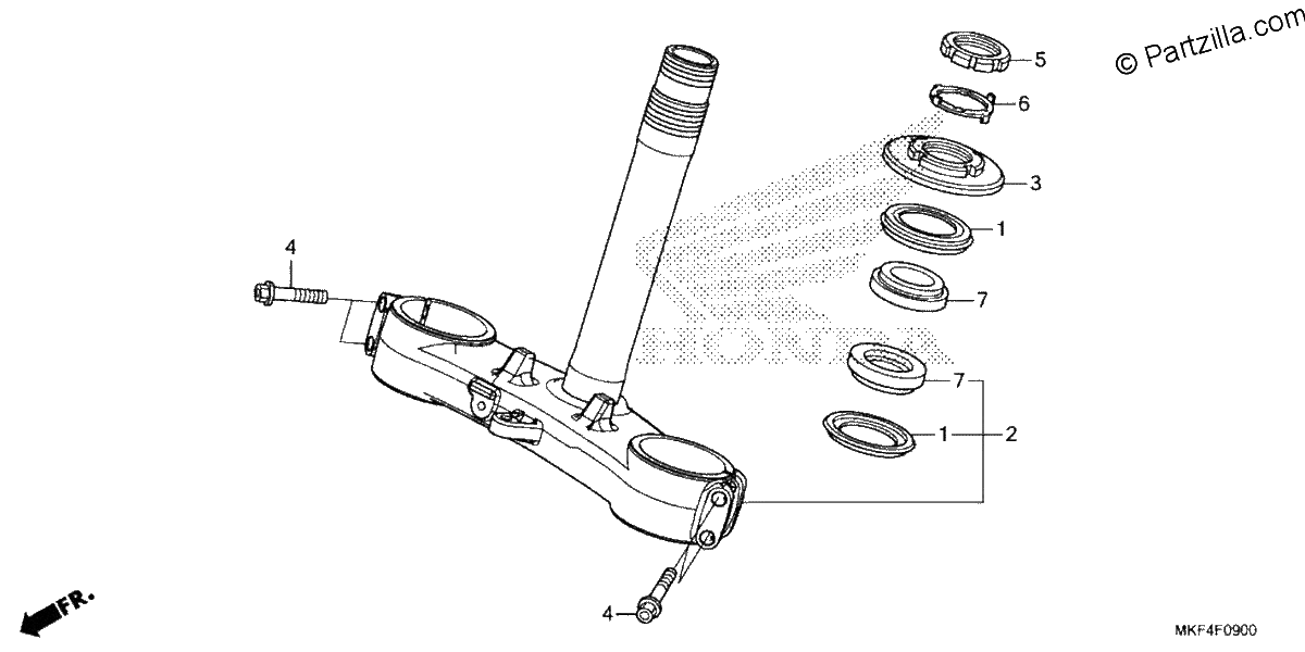 Diagrama de STEERING STEM