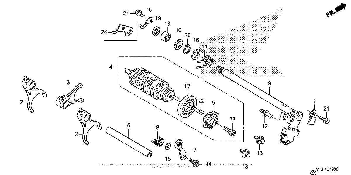 Diagrama de GEARSHIFT DRUM