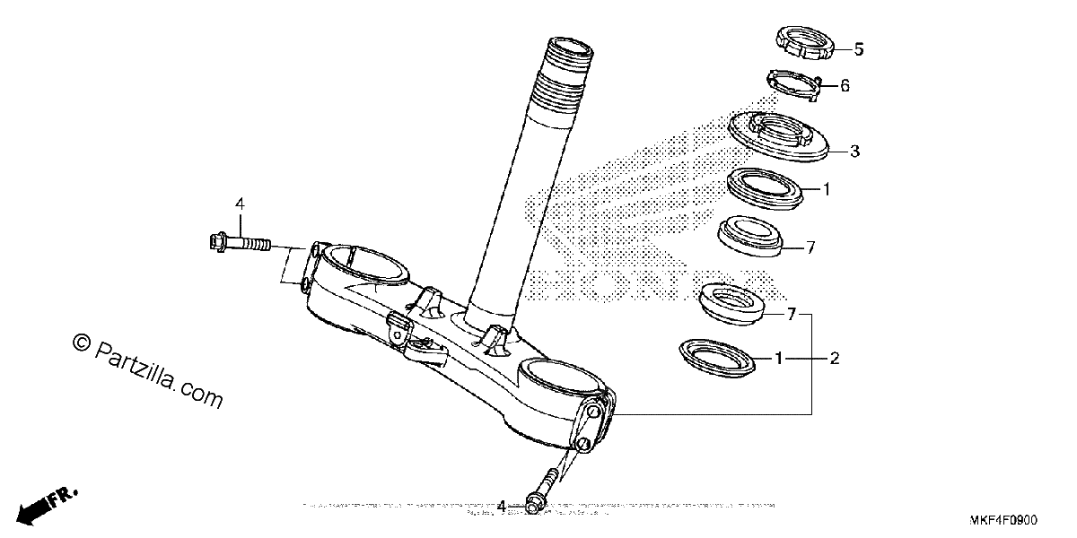 Diagrama de STEERING STEM