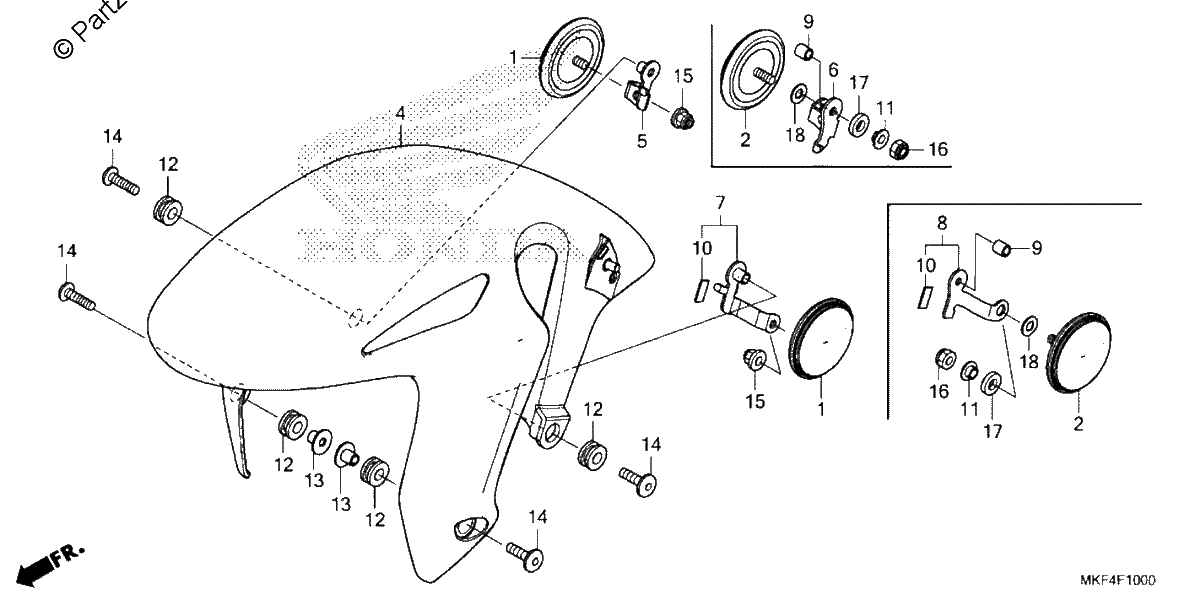 Diagrama de FRONT FENDER