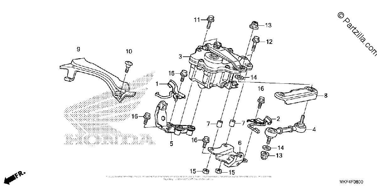 Diagrama de STEERING DAMPER