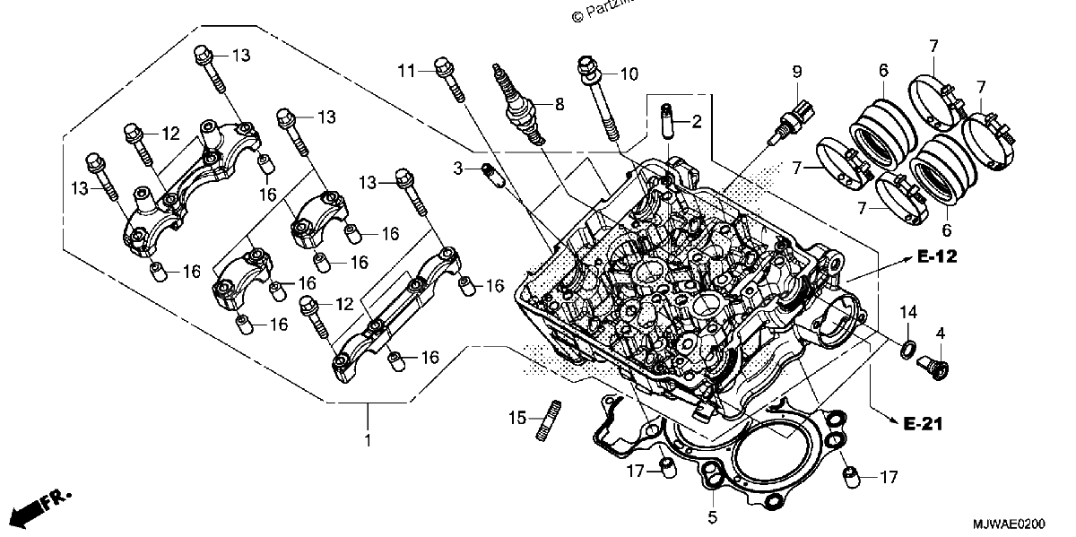 Diagrama de CYLINDER HEAD