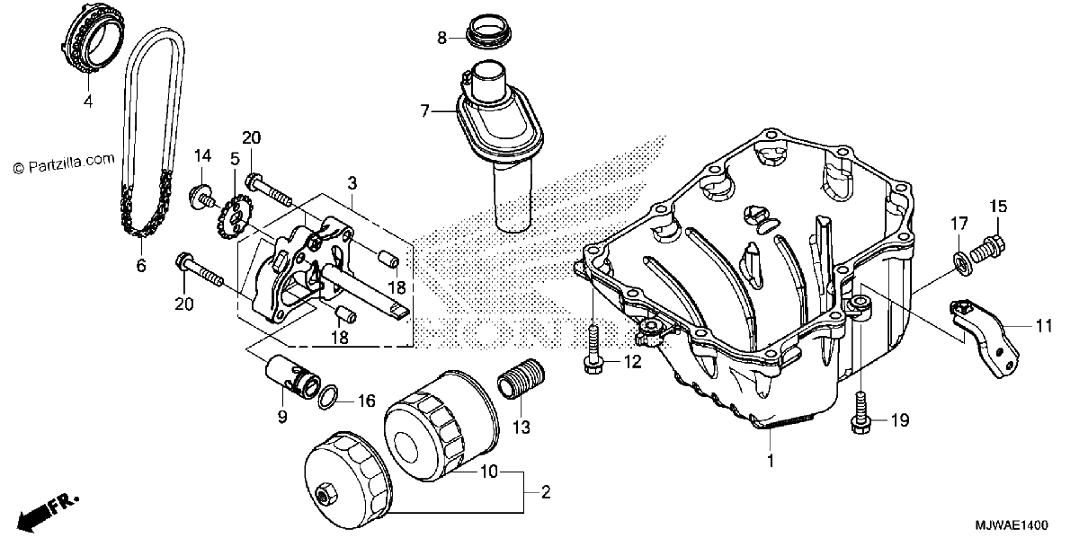 Diagrama de OIL PAN OIL PUMP