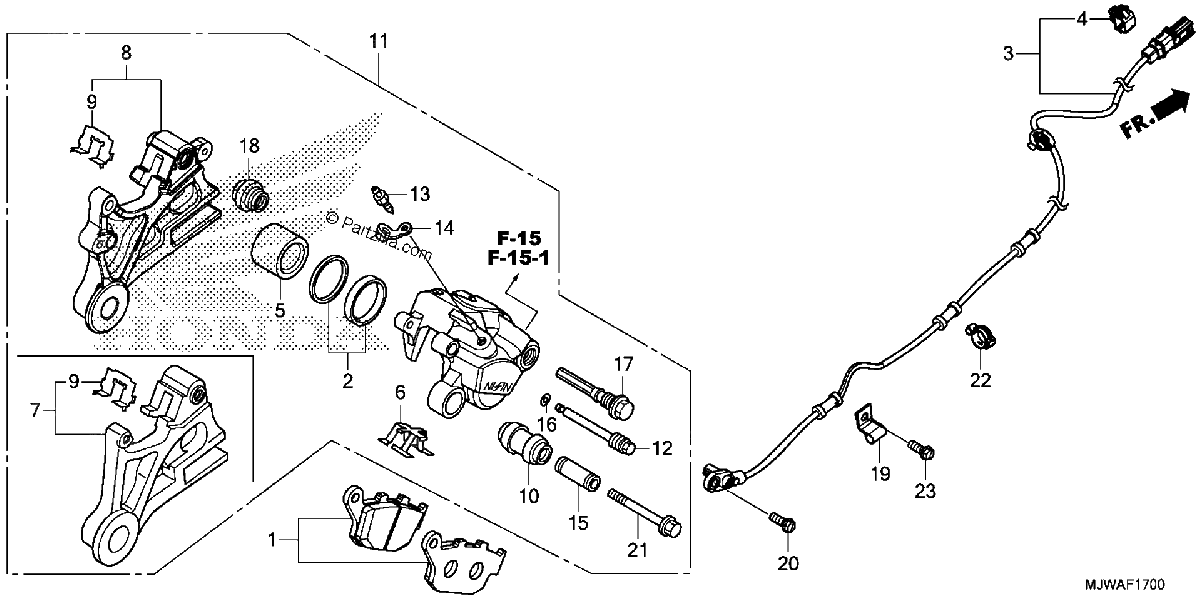 Diagrama de REAR BRAKE CALIPER