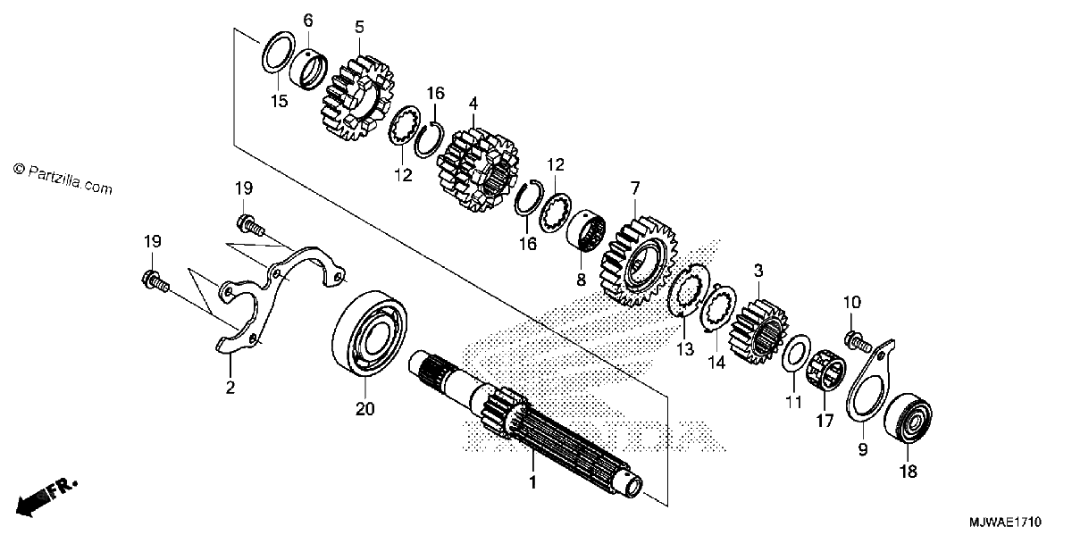 Diagrama de TRANSMISSION MAINSHAFT