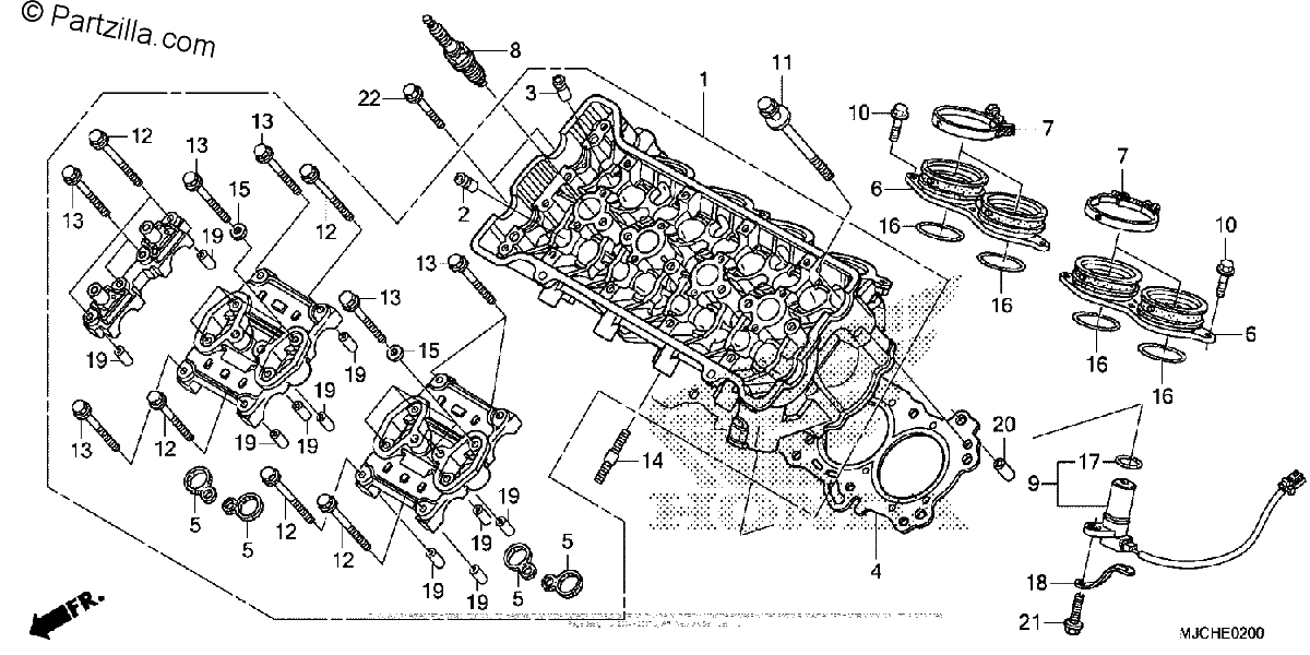 Diagrama de CYLINDER HEAD