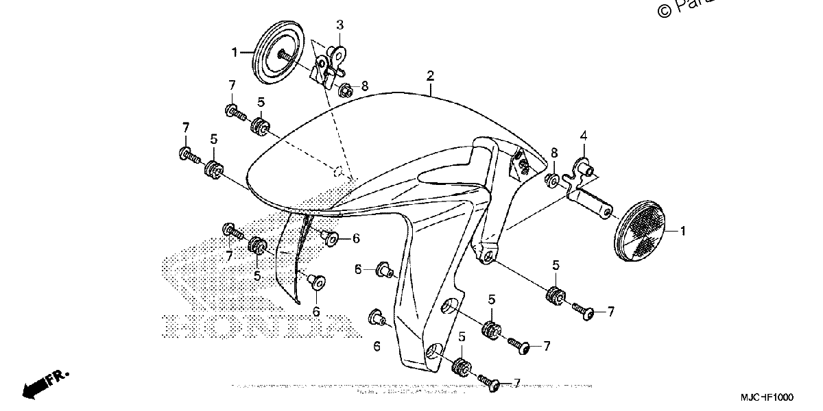Diagrama de FRONT FENDER