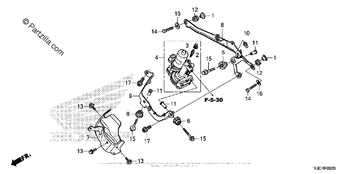 Diagrama de FRONT POWER UNIT CBR600RA