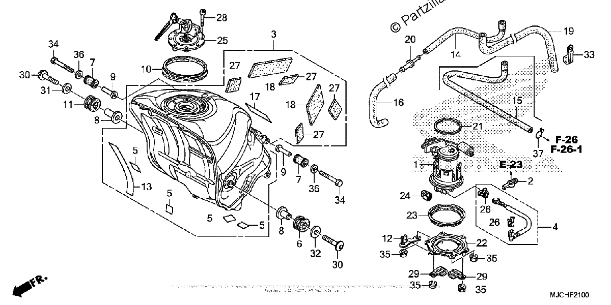 Diagrama de FUEL TANK FUEL PUMP