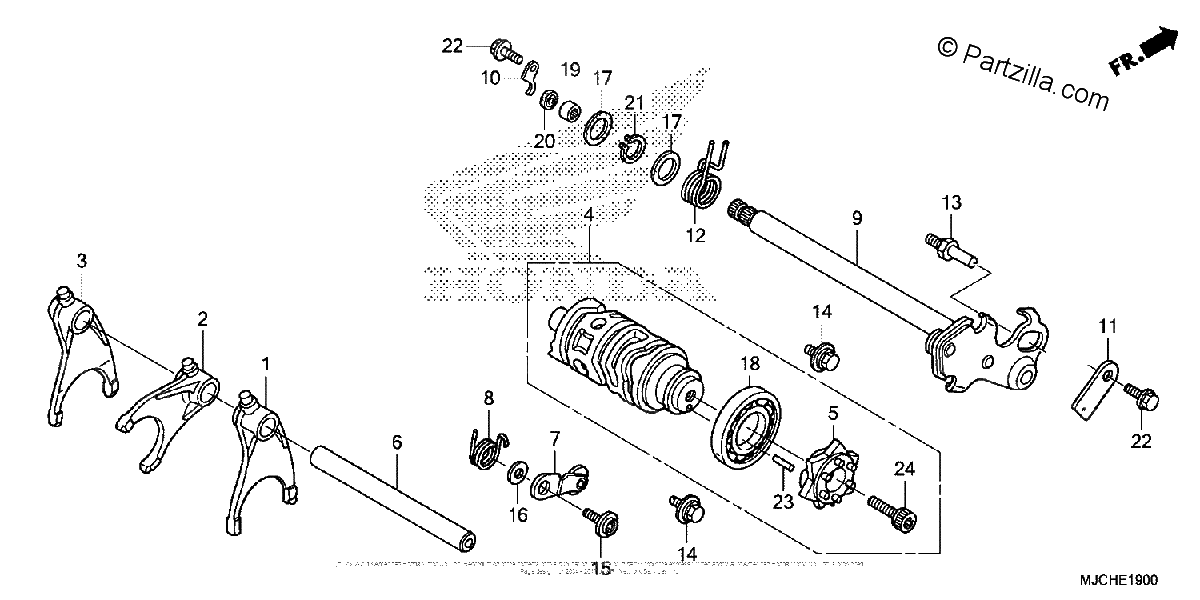 Diagrama de GEARSHIFT DRUM