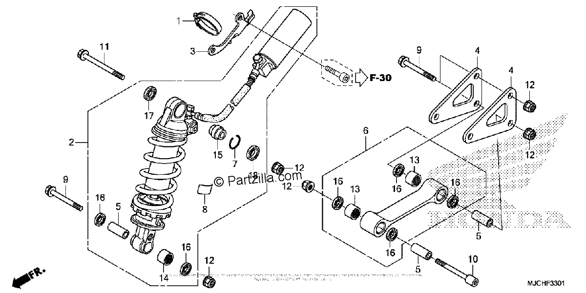Diagrama de REAR SHOCK ABSORBER 2