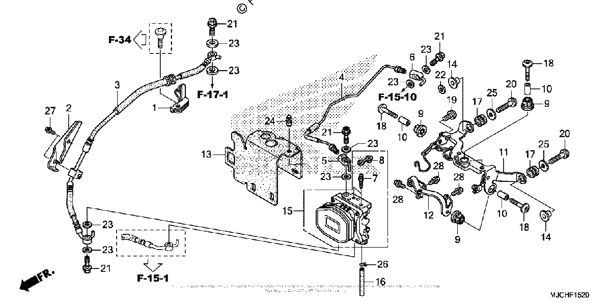 Diagrama de REAR VALVE UNIT CBR600RA