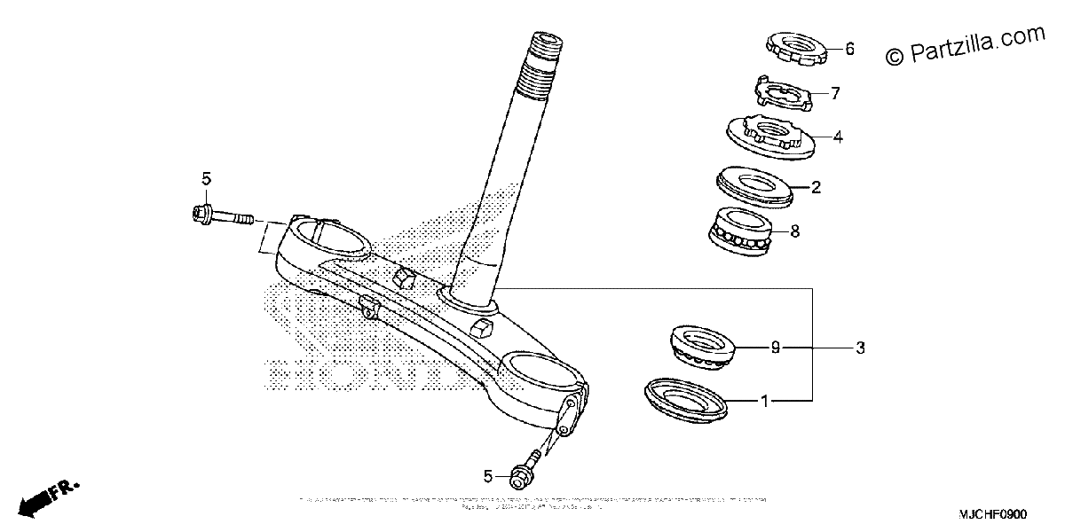 Diagrama de STEERING STEM