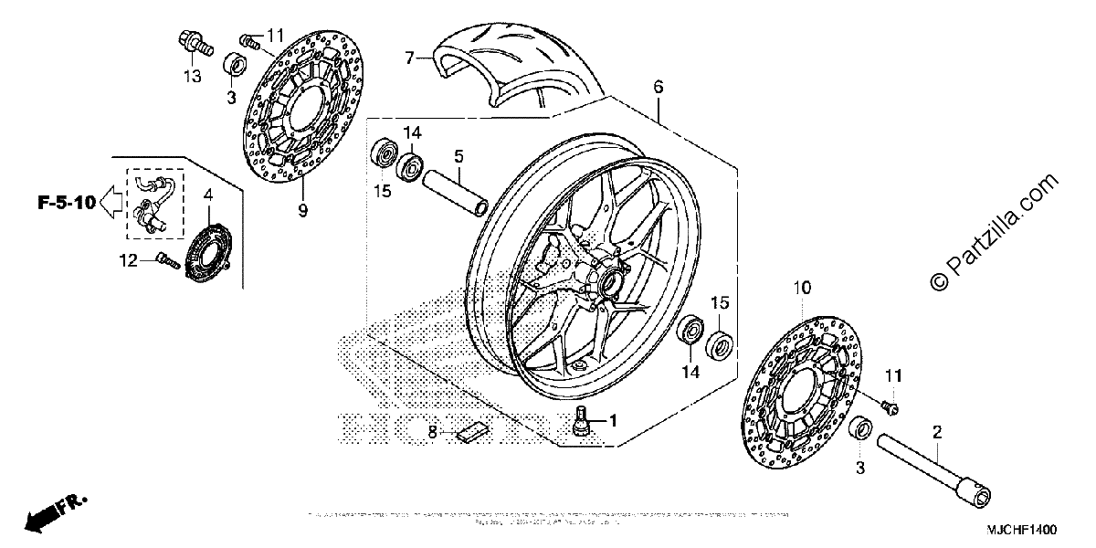 Diagrama de FRONT WHEEL
