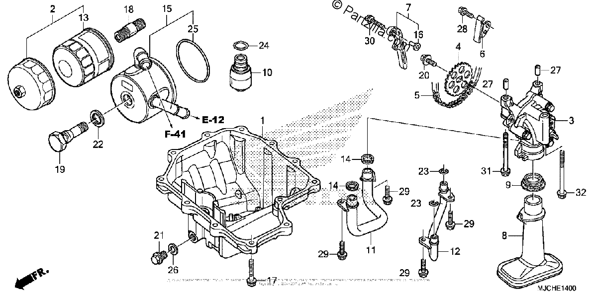 Diagrama de OIL PAN OIL PUMP