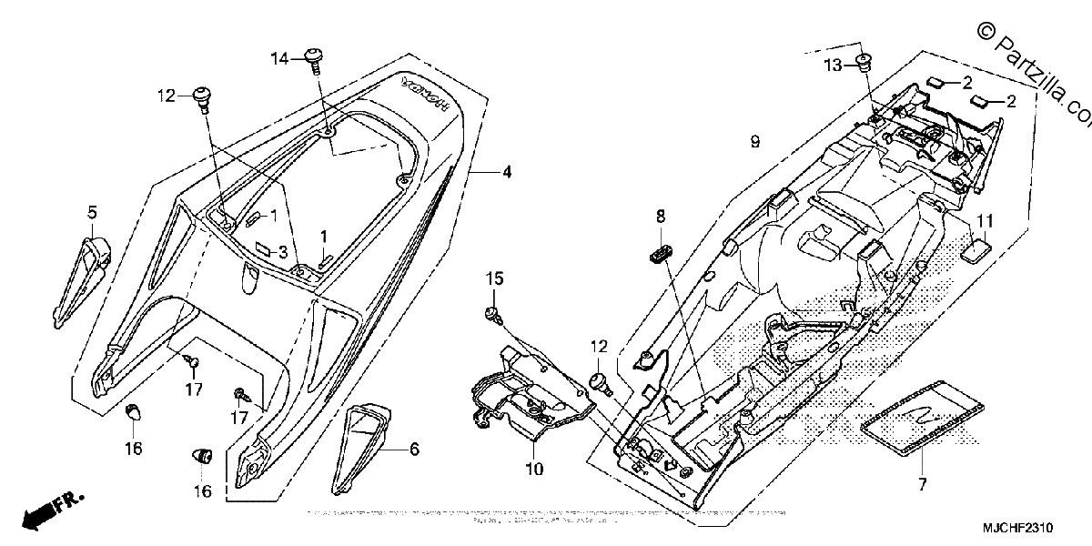 Diagrama de SEAT COWL