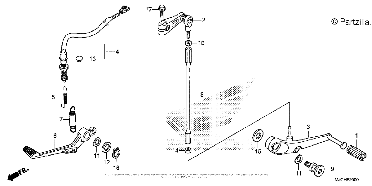 Diagrama de BRAKE PEDAL CHANGE PEDAL
