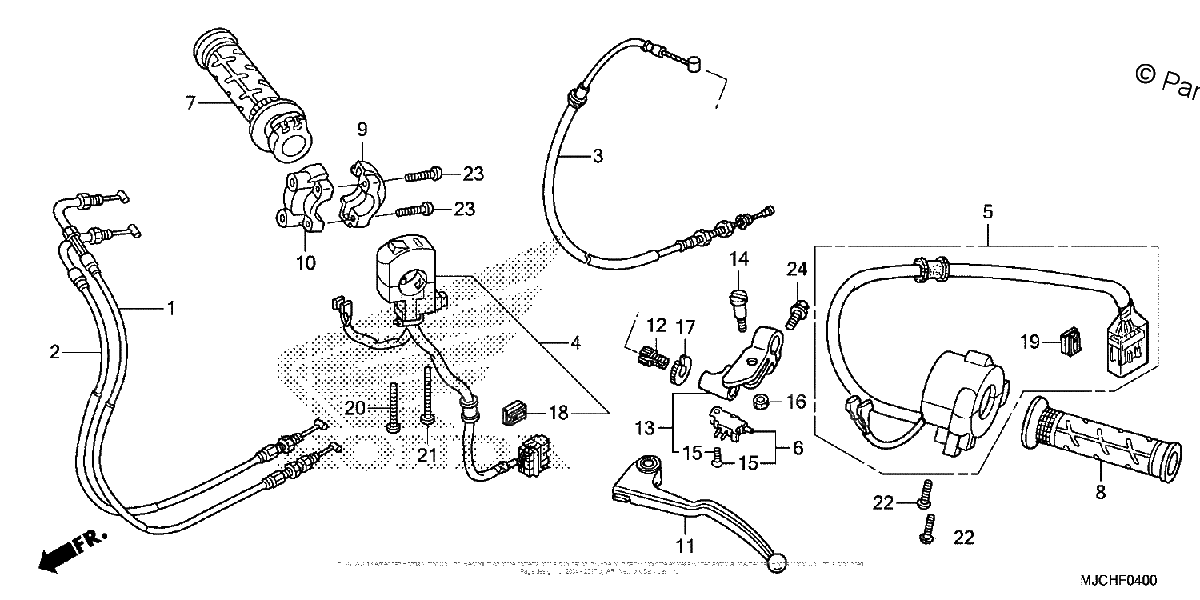 Diagrama de HANDLE LEVER SWITCH CABLE