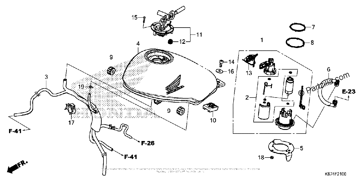 Diagrama de FUEL TANK FUEL PUMP