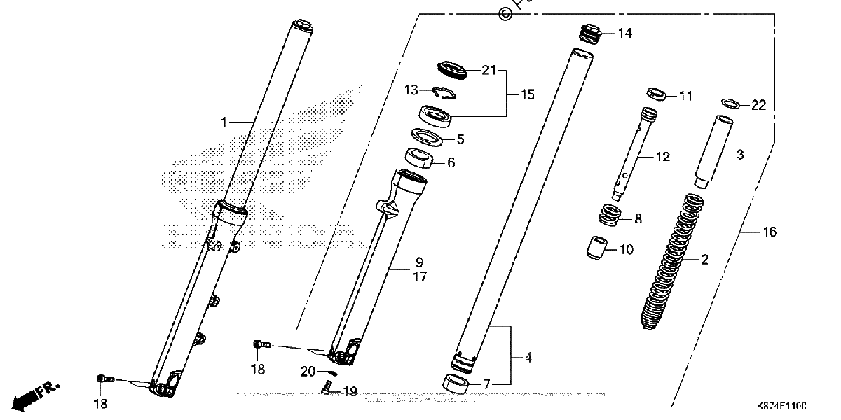 Diagrama de FRONT FORK