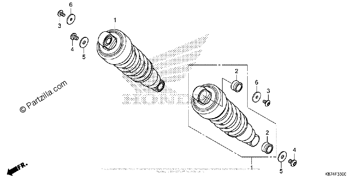 Diagrama de REAR SHOCK ABSORBER