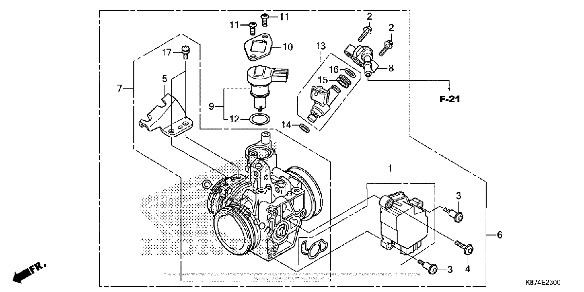 Diagrama de THROTTLE BODY