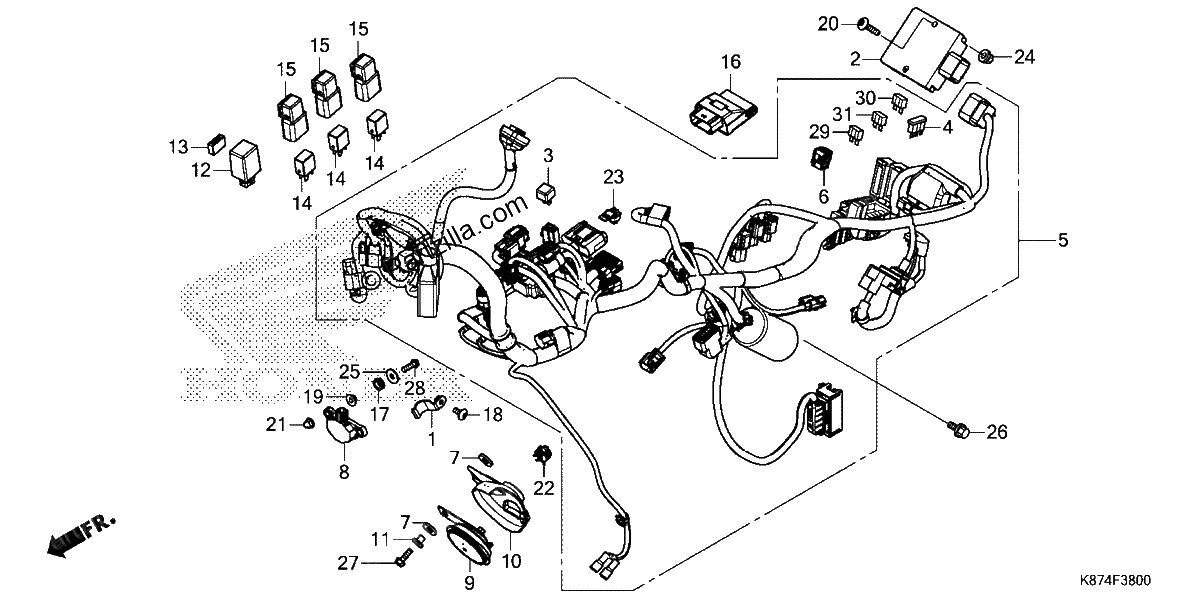Diagrama de WIRE HARNESS 1