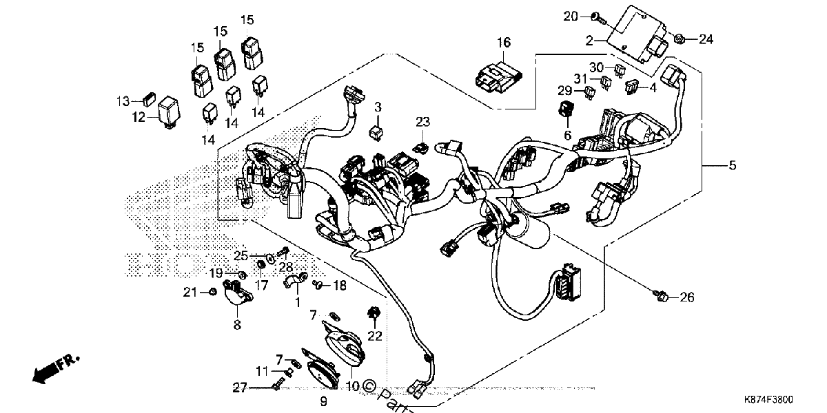 Diagrama de WIRE HARNESS