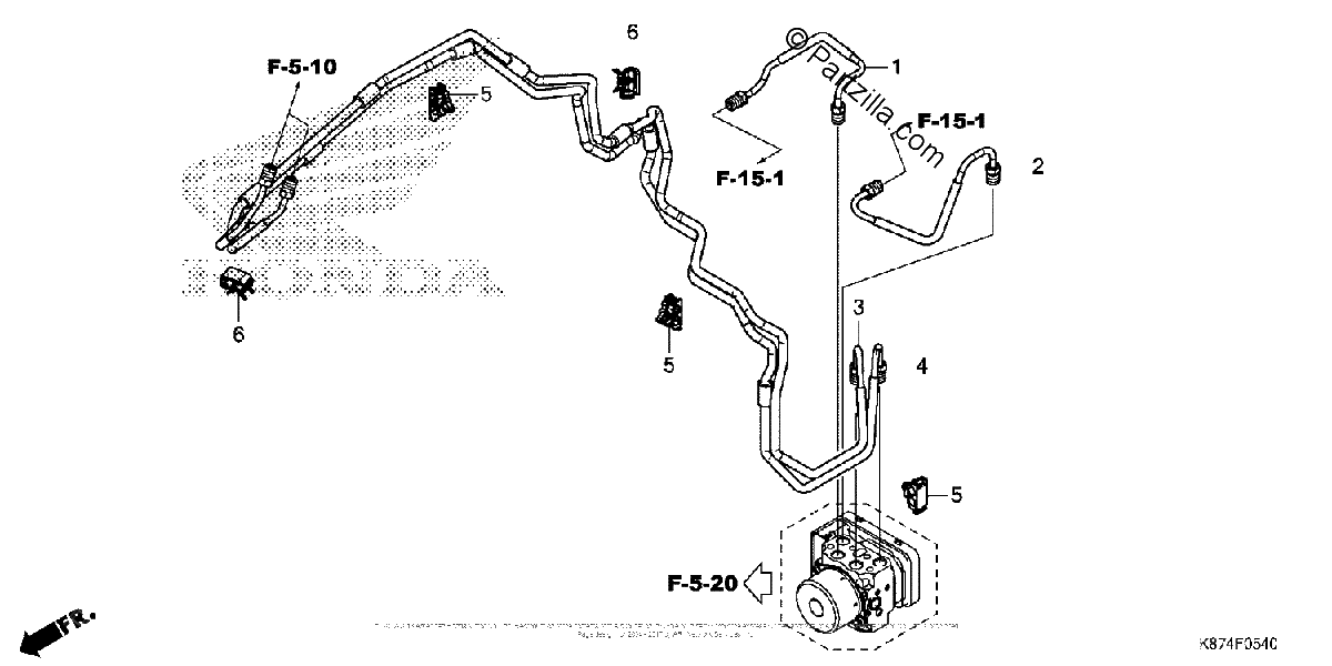 Diagrama de BRAKE PIPE