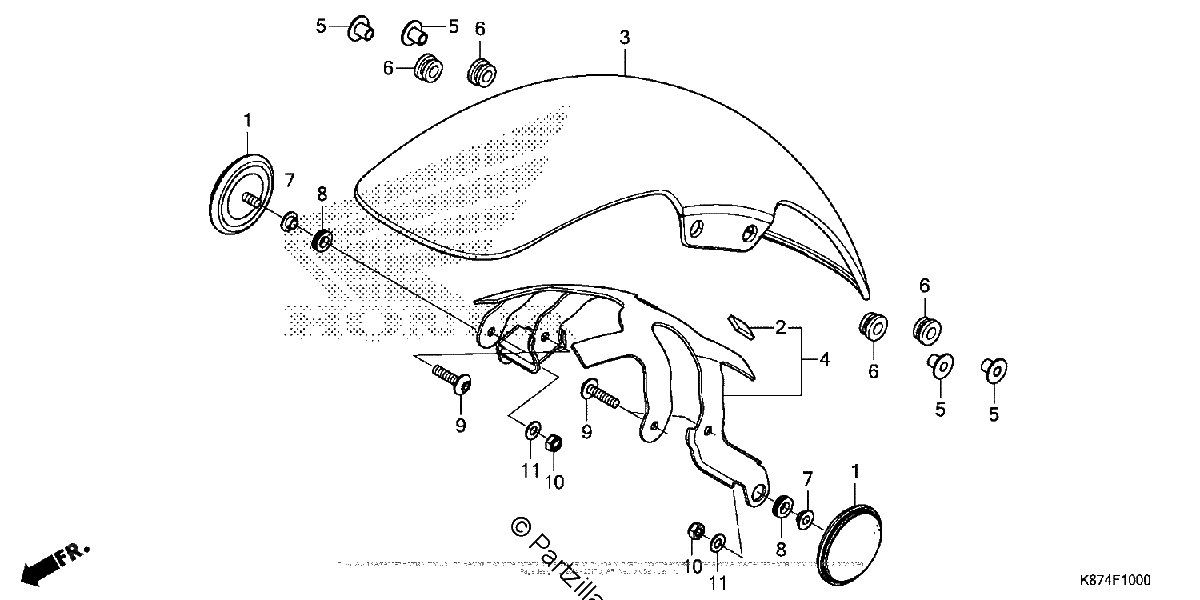 Diagrama de FRONT FENDER