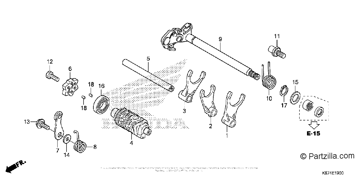 Diagrama de GEARSHIFT DRUM