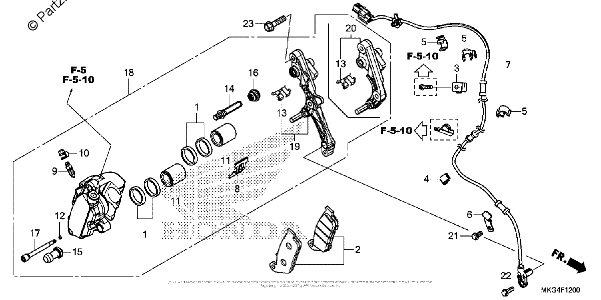 Diagrama de FRONT BRAKE CALIPER