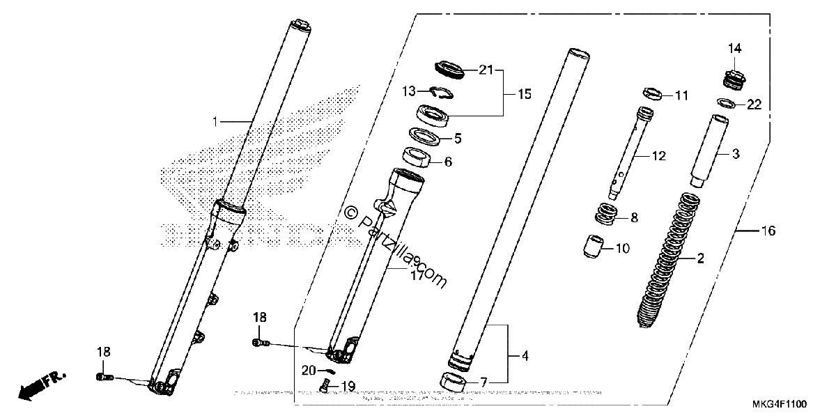 Diagrama de FRONT FORK