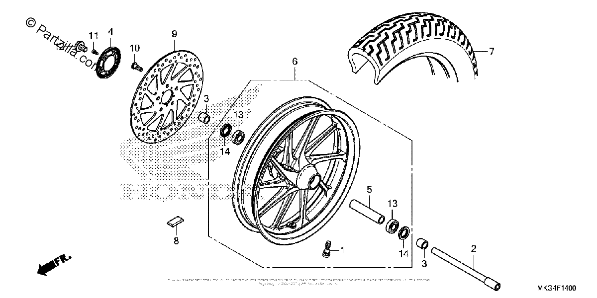 Diagrama de FRONT WHEEL