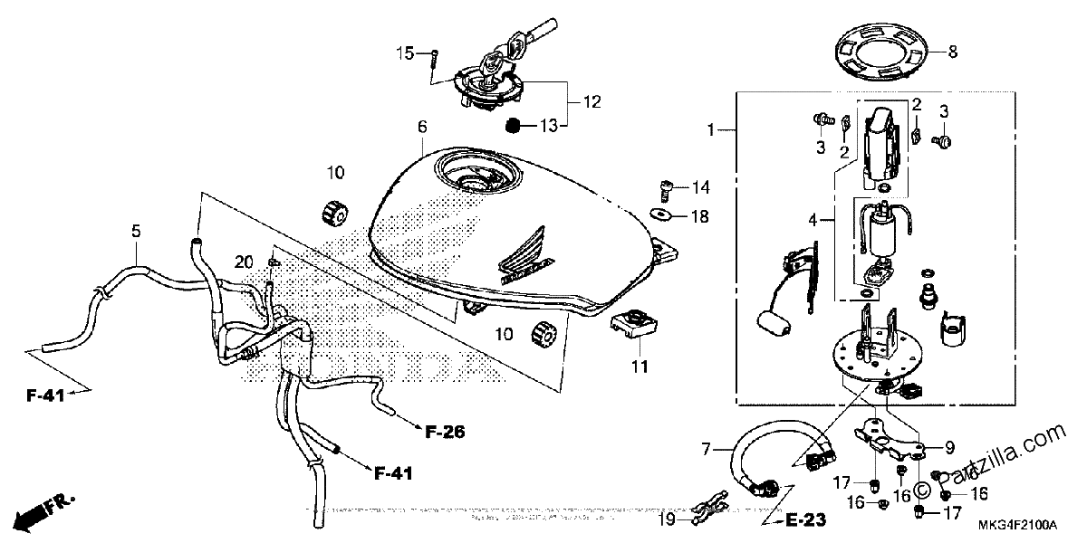 Diagrama de FUEL TANK FUEL PUMP
