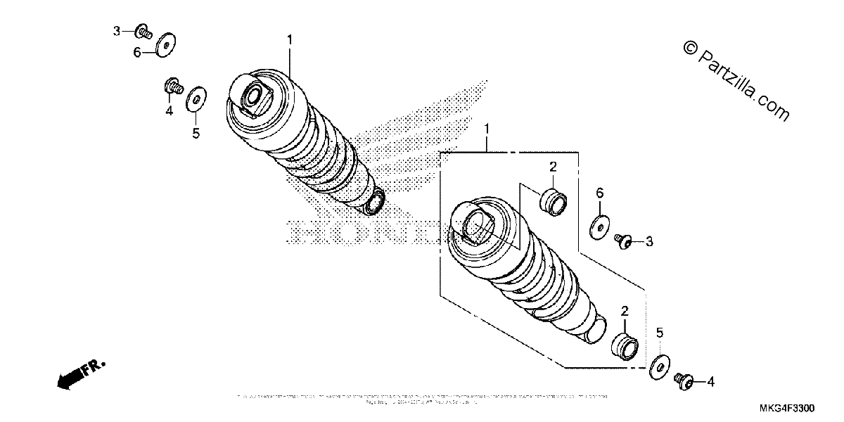 Diagrama de REAR SHOCK ABSORBER