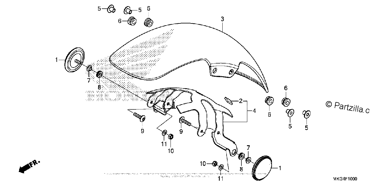Diagrama de FRONT FENDER
