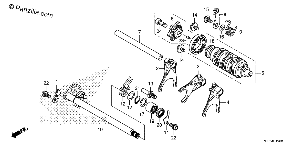 Diagrama de GEARSHIFT DRUM