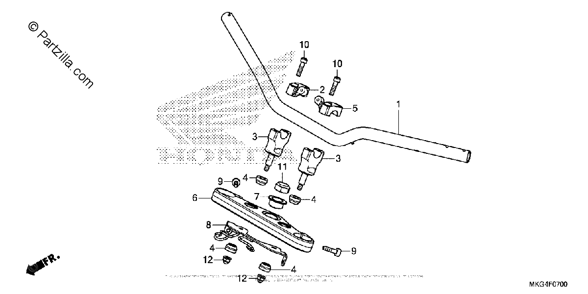 Diagrama de HANDLEBAR TOP BRIDGE