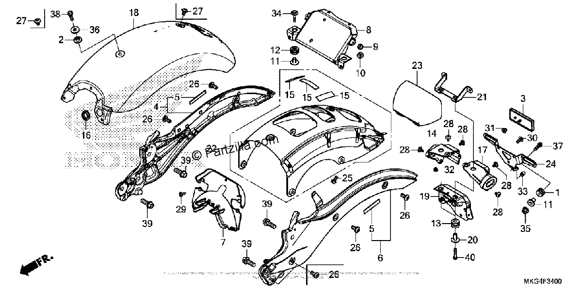 Diagrama de REAR FENDER