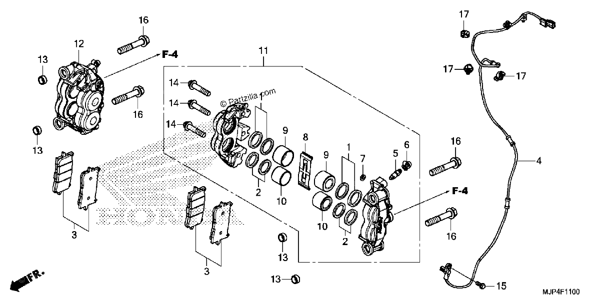 Diagrama de FRONT BRAKE CALIPER