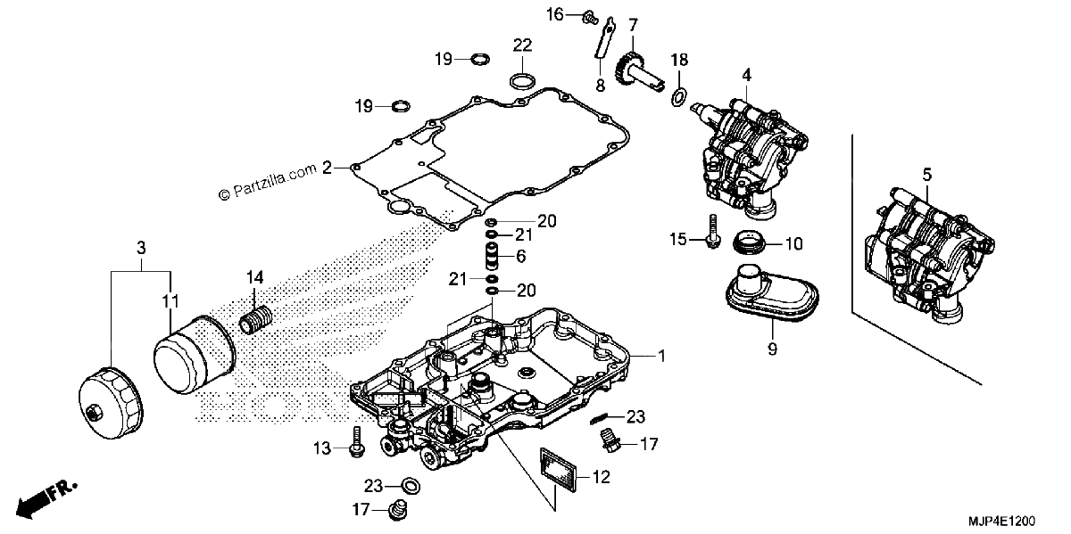 Diagrama de OIL PAN OIL PUMP