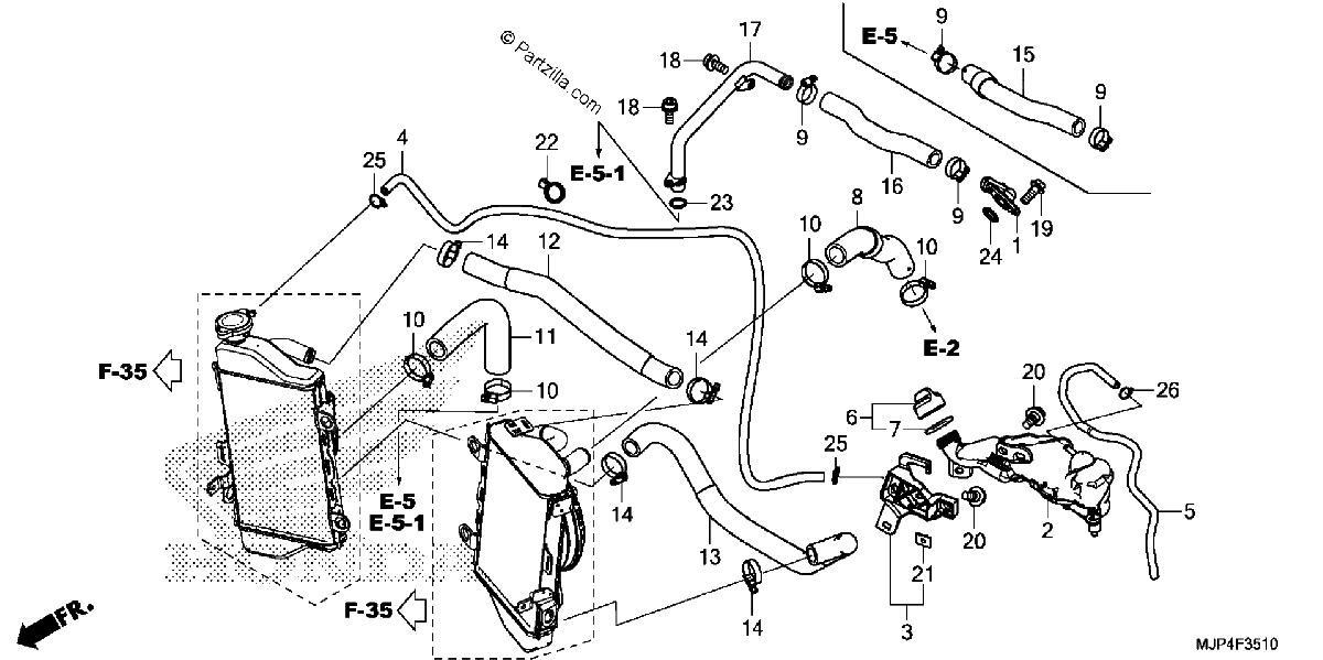 Diagrama de RADIATOR HOSE